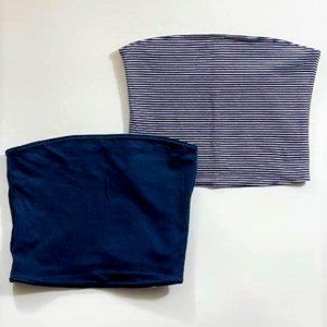 Hollister's Must-Have Reversible Tube Tops Navy Blue Striped